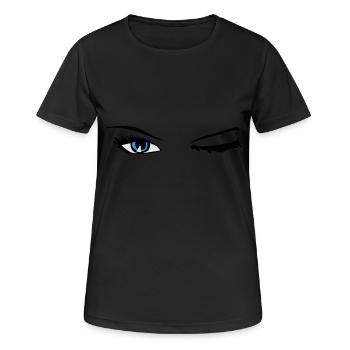 Sexy Eyes , Sexy Augen - Frauen T-Shirt atmungsaktiv - Schwarz - Vorne - AI Model Female 172 light (172cm)