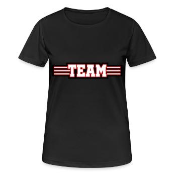 Conception d’équipe - T-shirt respirant Femme - noir - Devant - AI Model Female 172 light (172cm)