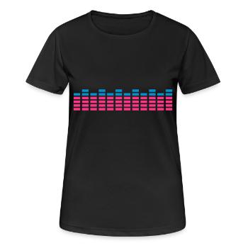 dj sound equalizer audio - T-shirt respirant Femme - noir - Devant - AI Model Female 172 light (172cm)