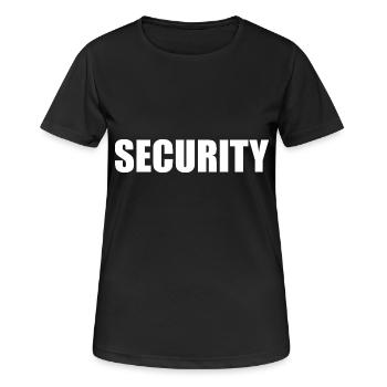 Police de sécurité - Sécurité Sécurité - T-shirt respirant Femme - noir - Devant - AI Model Female 172 light (172cm)