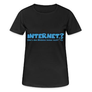 Internet Shirt - Frauen T-Shirt atmungsaktiv - Schwarz - Vorne - AI Model Female 172 light (172cm)