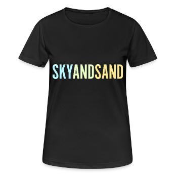 Sky And Sand - Frauen T-Shirt atmungsaktiv - Schwarz - Vorne - AI Model Female 172 light (172cm)