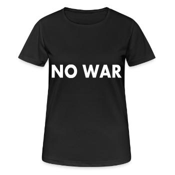 No war - T-shirt respirant Femme - noir - Devant - AI Model Female 172 light (172cm)