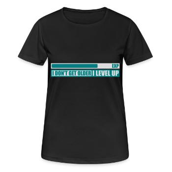 Vieillir - T-shirt respirant Femme - noir - Devant - AI Model Female 172 light (172cm)