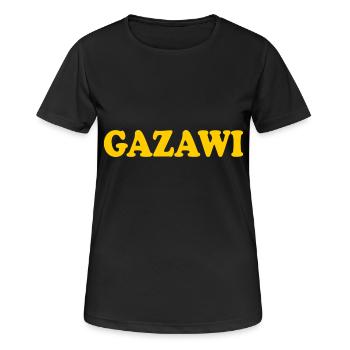 Gazawi gaza - T-shirt respirant Femme - noir - Devant - AI Model Female 172 light (172cm)