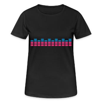 equlizer sound audio dj - T-shirt respirant Femme - noir - Devant - AI Model Female 172 light (172cm)