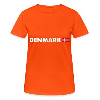 Denmark - Women's Breathable T-Shirt - neon orange - Front - AI Model Female 172 dark (172cm)