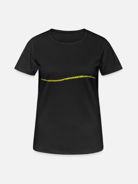 scribbled line | gekritzelter Strich - Dame T-shirt svedtransporterende - sort