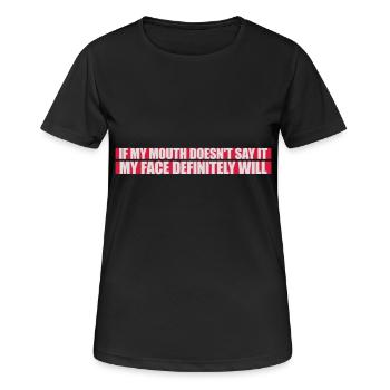 Mon visage le fera certainement - T-shirt respirant Femme - noir - Devant - AI Model Female 172 light (172cm)