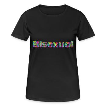 Bisexuel - T-shirt respirant Femme - noir - Devant - AI Model Female 172 light (172cm)