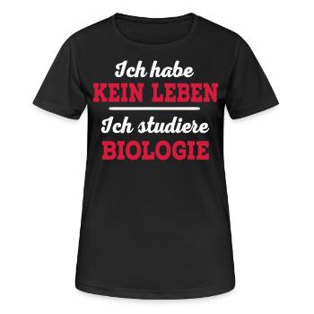 Biologie - Frauen T-Shirt atmungsaktiv - Schwarz - Vorne - AI Model Female 172 light (172cm)