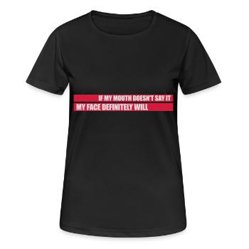 Mon visage le fera certainement - T-shirt respirant Femme - noir - Devant - AI Model Female 172 light (172cm)