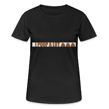 Je fais beaucoup caca - T-shirt respirant Femme - noir - Devant - AI Model Female 172 light (172cm)