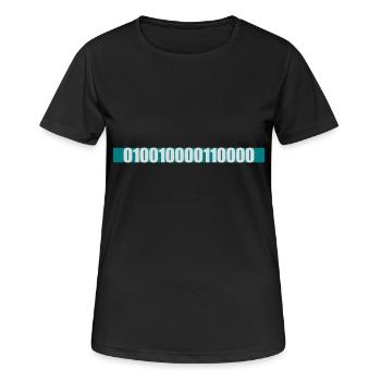 Binär Code Programm Sprache - Frauen T-Shirt atmungsaktiv - Schwarz - Vorne - AI Model Female 172 light (172cm)