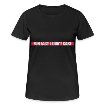 Je me fiche des faits - T-shirt respirant Femme - noir - Devant - AI Model Female 172 light (172cm)