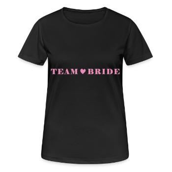 team bride - Frauen T-Shirt atmungsaktiv - Schwarz - Vorne - AI Model Female 172 light (172cm)