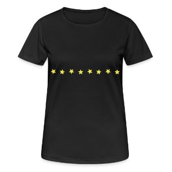 Sweet asterisks very little stars decoration line - Women's Breathable T-Shirt - black - Front - AI Model Female 172 light (172cm)
