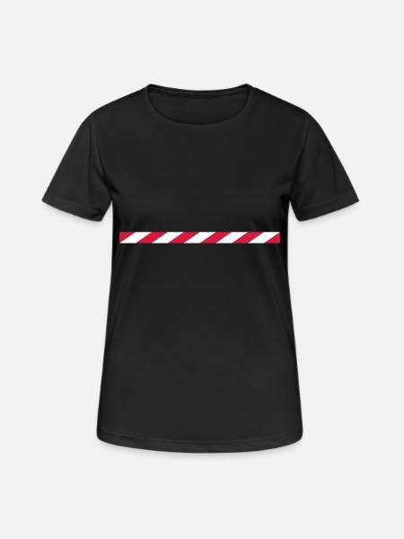 absperrband - Frauen T-Shirt atmungsaktiv - Schwarz