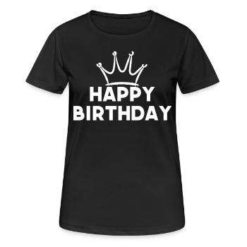 Happy Birthday - Women's Breathable T-Shirt - black - Front - AI Model Female 172 light (172cm)