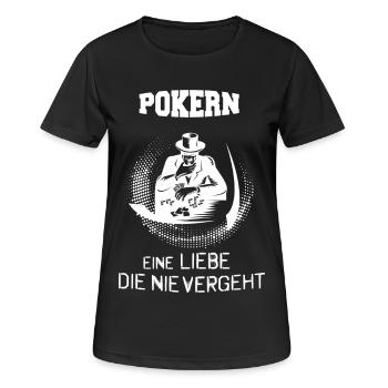 Pokern Chips Geschenk T Shirt - Frauen T-Shirt atmungsaktiv - Schwarz - Vorne - AI Model Female 172 light (172cm)