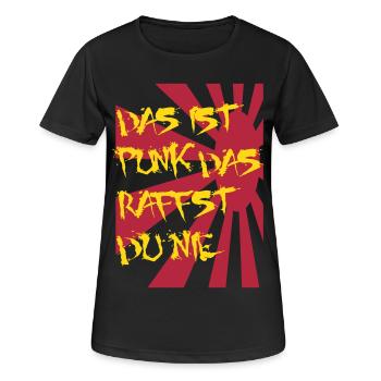 D049 Das ist Punk - Frauen T-Shirt atmungsaktiv - Schwarz - Vorne - AI Model Female 172 light (172cm)