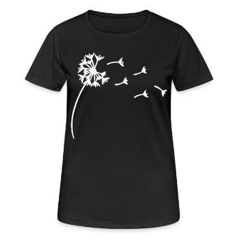 Pissenlit - T-shirt respirant Femme - noir - Devant - AI Model Female 172 light (172cm)