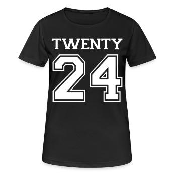 2024 - Women's Breathable T-Shirt - black - Front - AI Model Female 172 light (172cm)