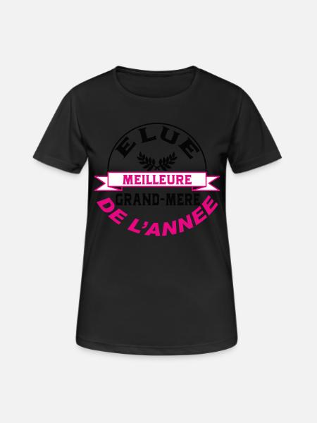 Voted best GRANDMOTHER of the year - Women's Breathable T-Shirt - black