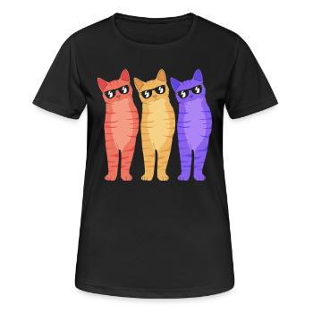 Tabby Cat - Women's Breathable T-Shirt - black - Front - AI Model Female 172 light (172cm)
