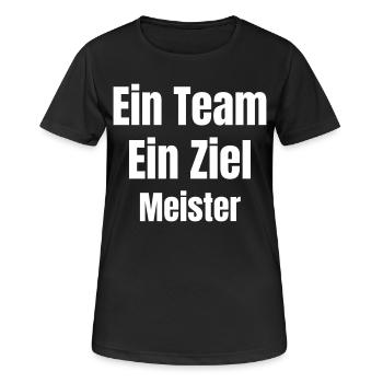 Une équipe, un objectif, des champions. - T-shirt respirant Femme - noir - Devant - AI Model Female 172 light (172cm)