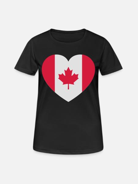 canada_2color - Women's Breathable T-Shirt - black