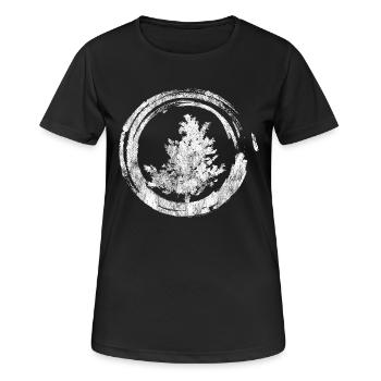 Tree nature conservation nature planting shirt trees - Women's Breathable T-Shirt - black - Front - AI Model Female 172 light (172cm)