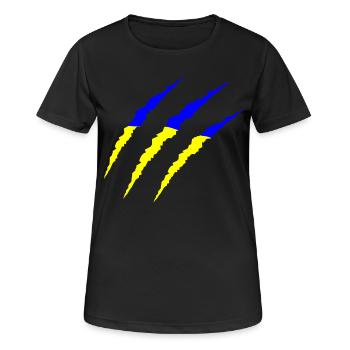 Krallen Ukraine - Frauen T-Shirt atmungsaktiv - Schwarz - Vorne - AI Model Female 172 light (172cm)