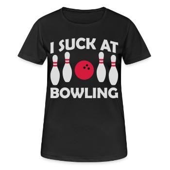 Je suis nul au bowling - T-shirt respirant Femme - noir - Devant - AI Model Female 172 light (172cm)