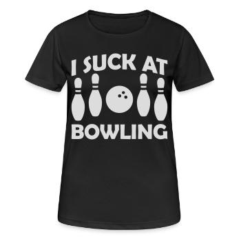 Je suis nul au bowling - T-shirt respirant Femme - noir - Devant - AI Model Female 172 light (172cm)
