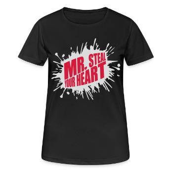 Mr steal your heart - Women's Breathable T-Shirt - black - Front - AI Model Female 172 light (172cm)