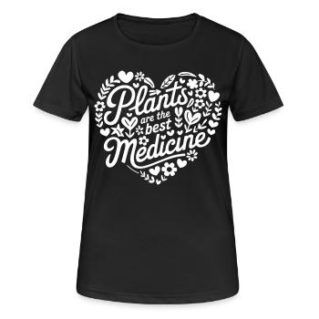 Végétarien Végétalien Végétarien Végétarien - T-shirt respirant Femme - noir - Devant - AI Model Female 172 light (172cm)