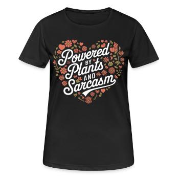 Végétarien Végétalien Végétarien Végétarien - T-shirt respirant Femme - noir - Devant - AI Model Female 172 light (172cm)