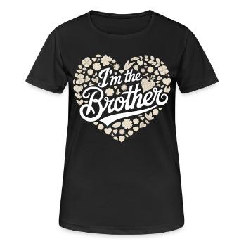 Frère Grand Frère Frère Famille - T-shirt respirant Femme - noir - Devant - AI Model Female 172 light (172cm)