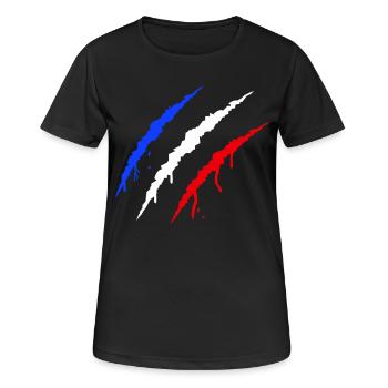 krallen frankreich - Frauen T-Shirt atmungsaktiv - Schwarz - Vorne - AI Model Female 172 light (172cm)