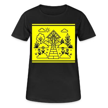 Schrebergarten Garten Natur - Frauen T-Shirt atmungsaktiv - Schwarz - Vorne - AI Model Female 172 light (172cm)