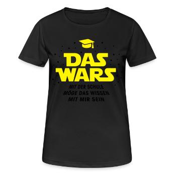Das Wars mit der Schule - Frauen T-Shirt atmungsaktiv - Schwarz - Vorne - AI Model Female 172 light (172cm)