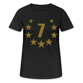 7 deluxe - T-shirt respirant Femme - noir - Devant - AI Model Female 172 light (172cm)