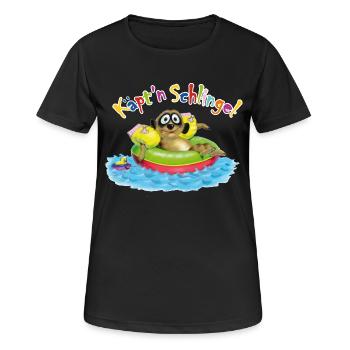 Capitaine coquin - T-shirt respirant Femme - noir - Devant - AI Model Female 172 light (172cm)