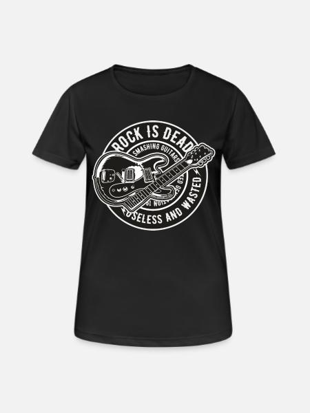 Rock Is Dead - Women's Breathable T-Shirt - black
