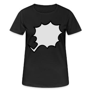 speech bubble - Women's Breathable T-Shirt - black - Front - AI Model Female 172 light (172cm)