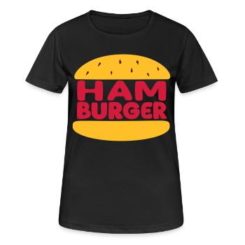 Hamburgers - the original Burger ! - T-shirt respirant Femme - noir - Devant - AI Model Female 172 light (172cm)