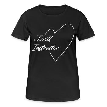 Instructeur d’exercices - T-shirt respirant Femme - noir - Devant - AI Model Female 172 light (172cm)