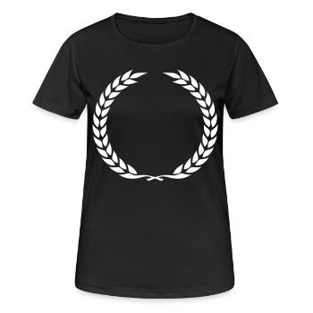 Couronne Couronne de laurier - T-shirt respirant Femme - noir - Devant - AI Model Female 172 light (172cm)