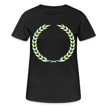 Gagnant de la couronne de laurier - T-shirt respirant Femme - noir - Devant - AI Model Female 172 light (172cm)